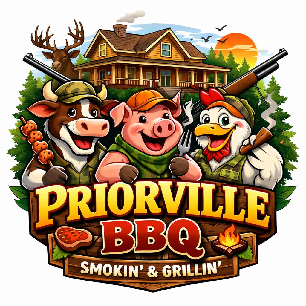 Priorville BBQ logo